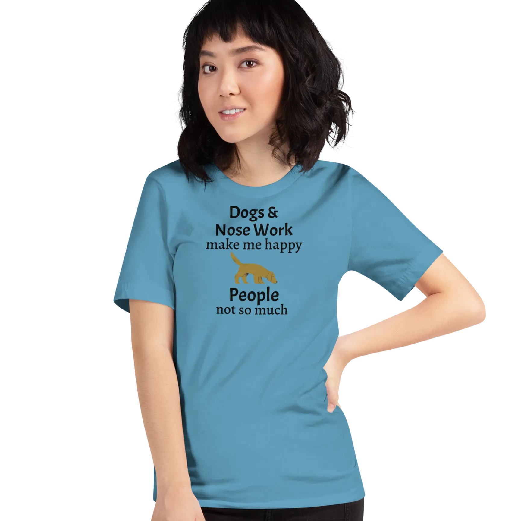 Dogs & Nose Work Make Me Happy T-Shirts - Light