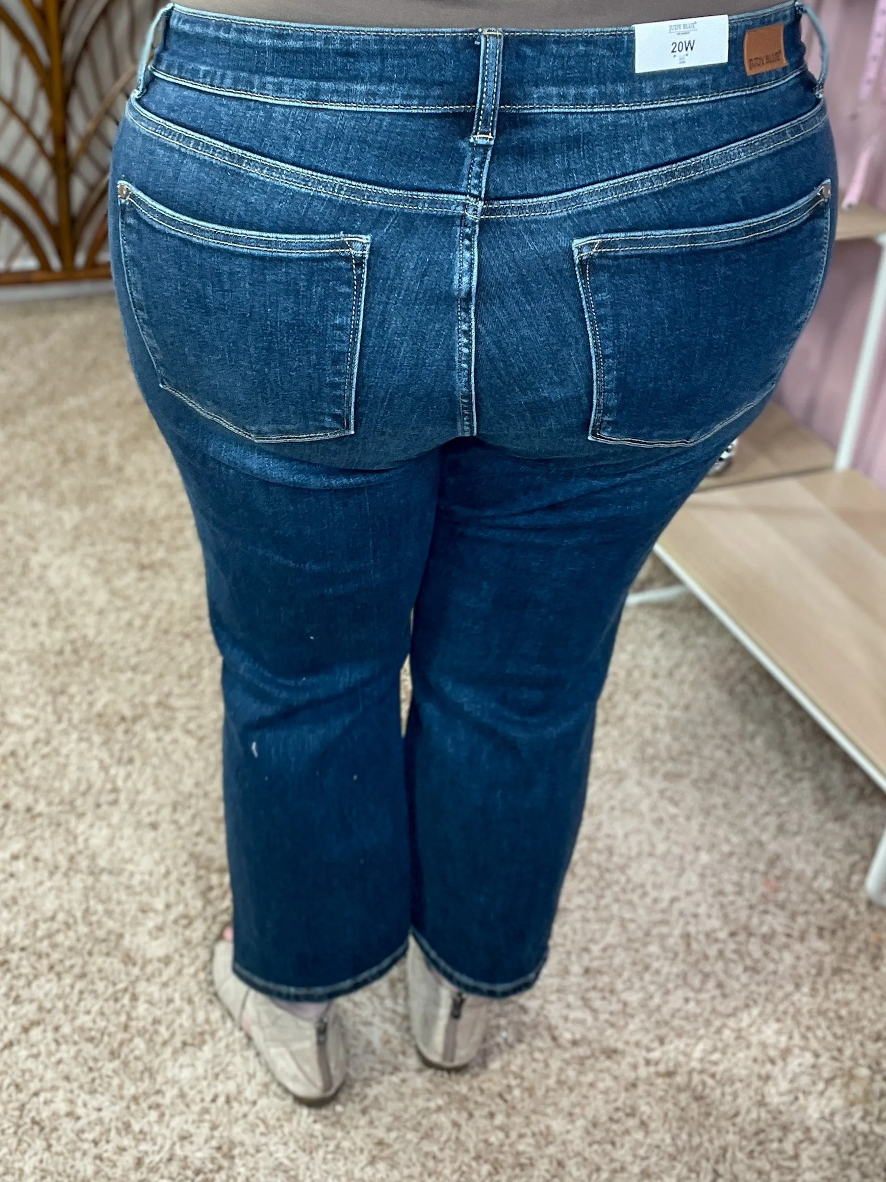 Don't Blame Me Destroyed Cropped Denim - Judy Blue - Restocked!