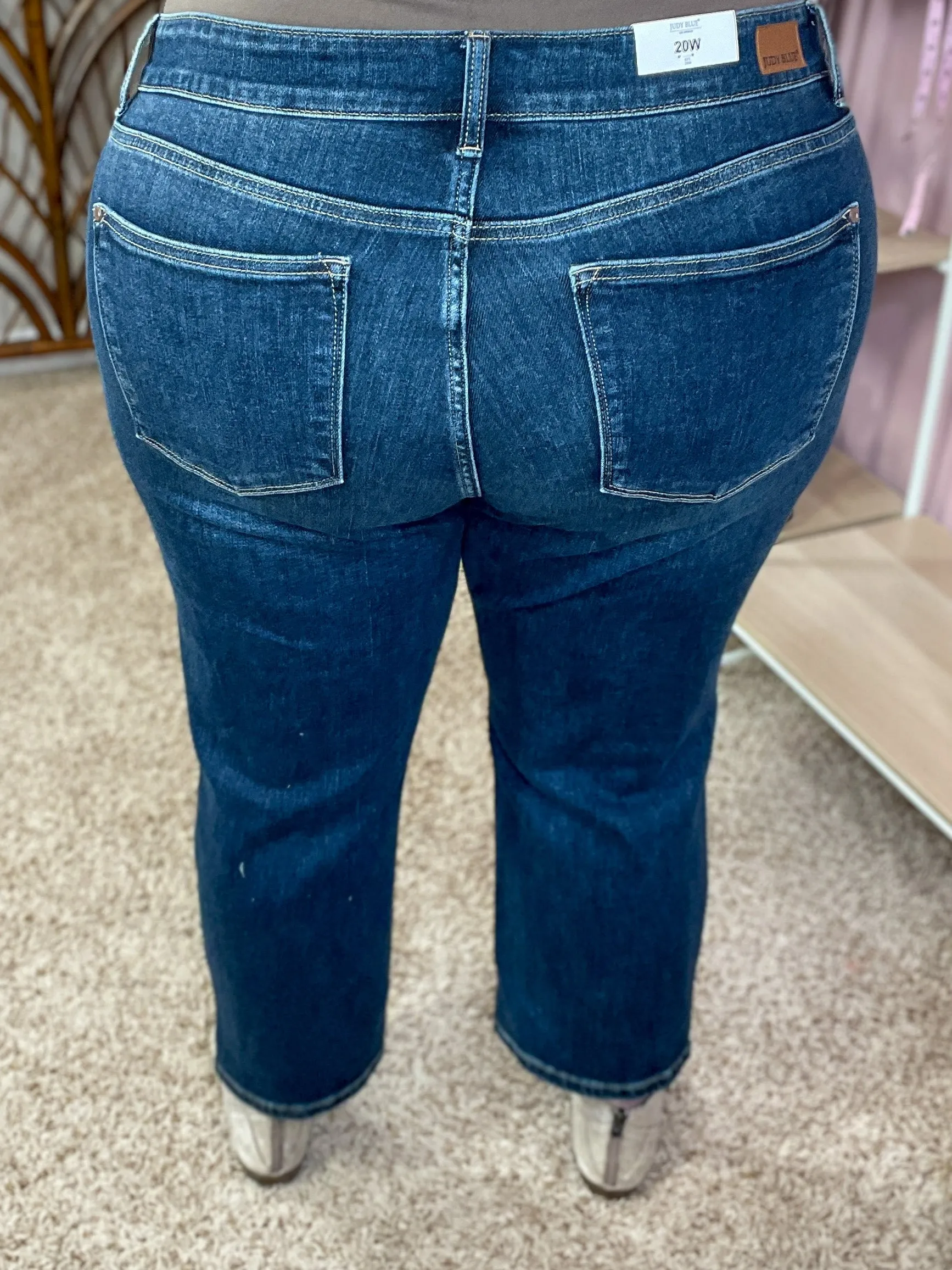 Don't Blame Me Destroyed Cropped Denim - Judy Blue - Restocked!
