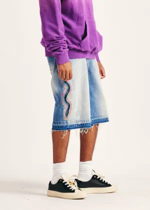 DSM - Snake Denim Shorts light