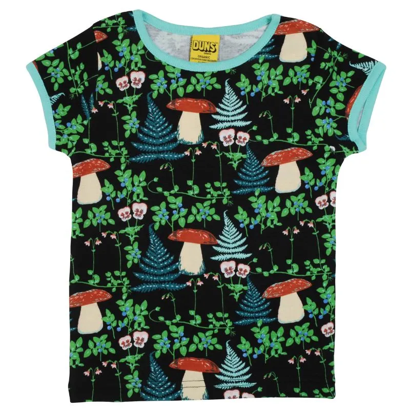 DUNS Sweden Kids Linnaea and Mushroom T-shirt - Black (Only 2 left! 3-4 & 4-5y)
