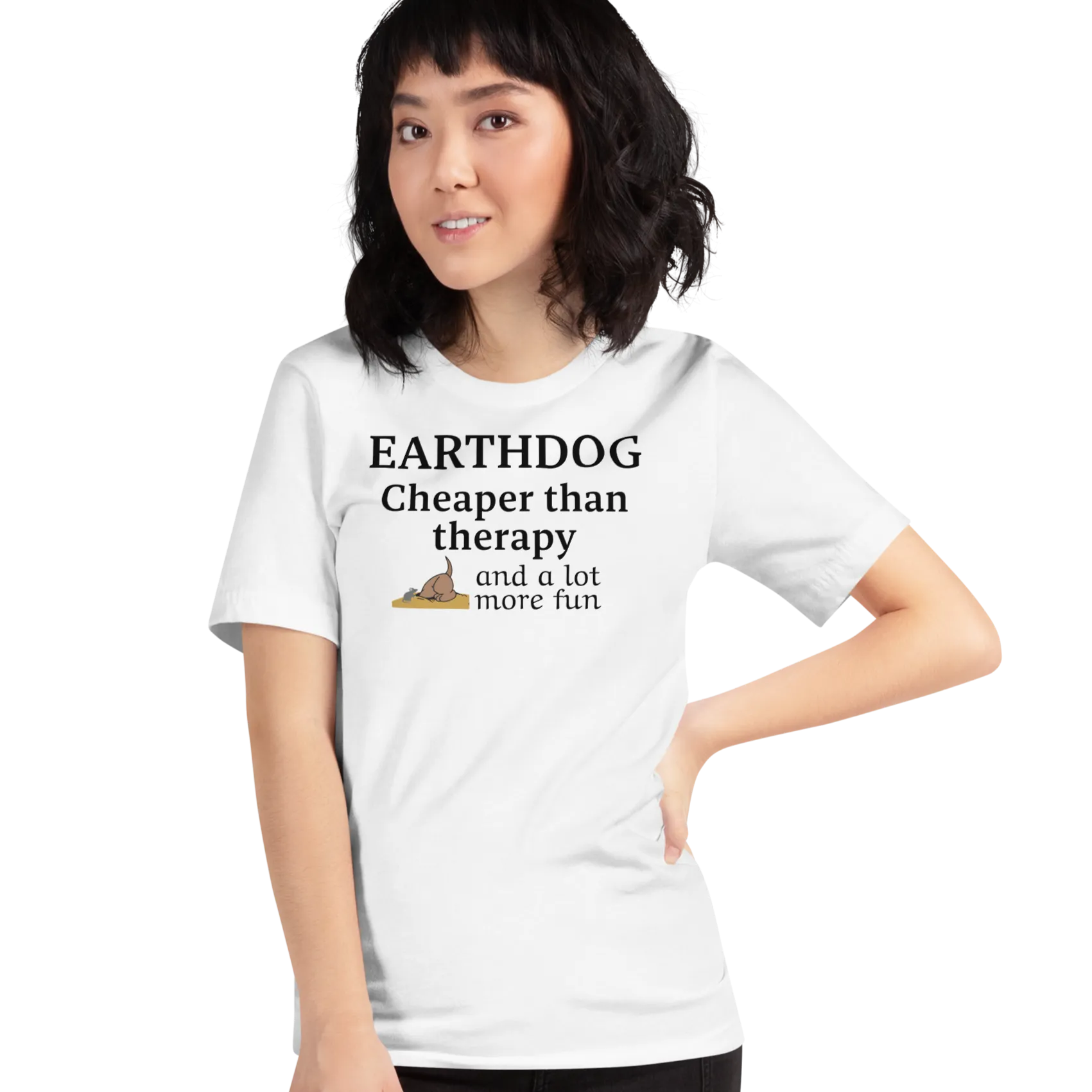 Earthdog Cheaper Than Therapy T-Shirts - Light