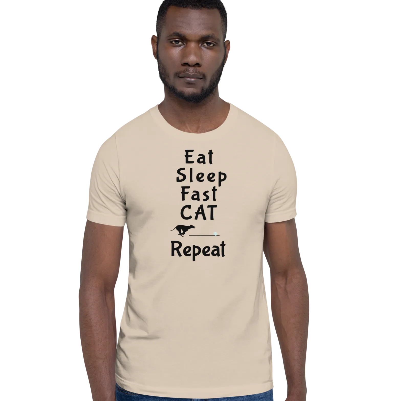 Eat Sleep Fast CAT Repeat T-Shirts - Light