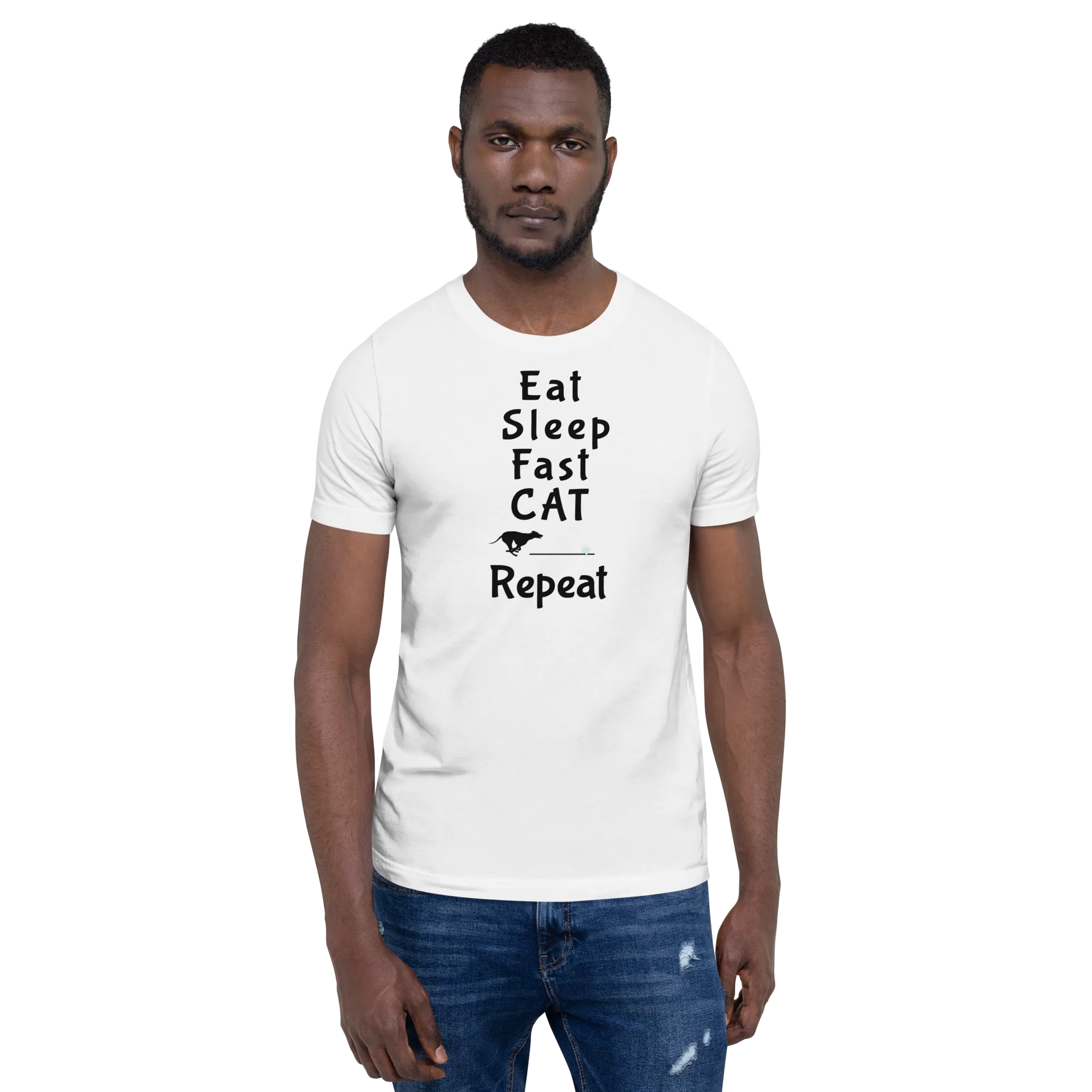 Eat Sleep Fast CAT Repeat T-Shirts - Light