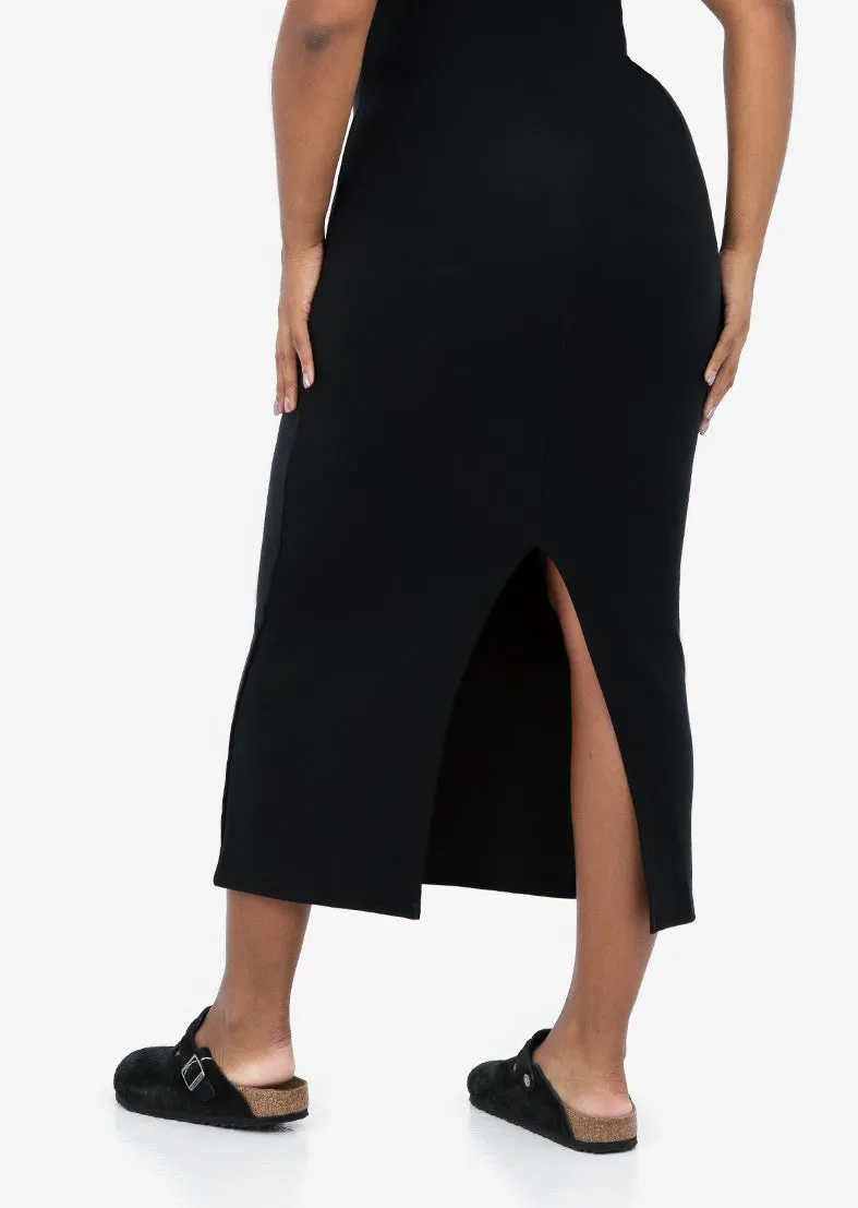 Effortless Short Sleeve Dress Black