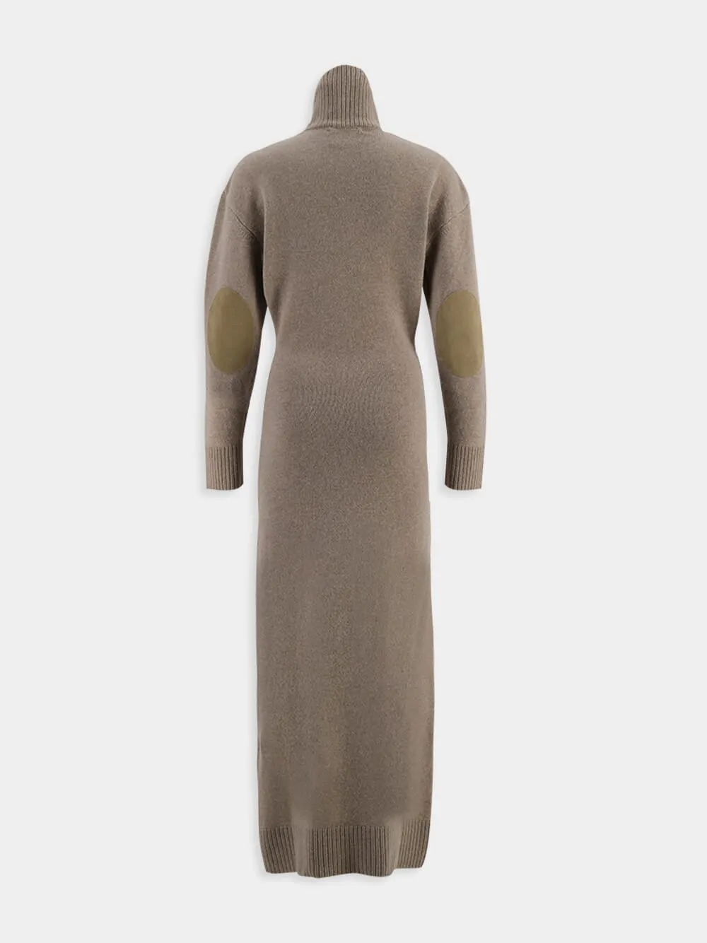 Elbow Pads Wool Cashmere Dress