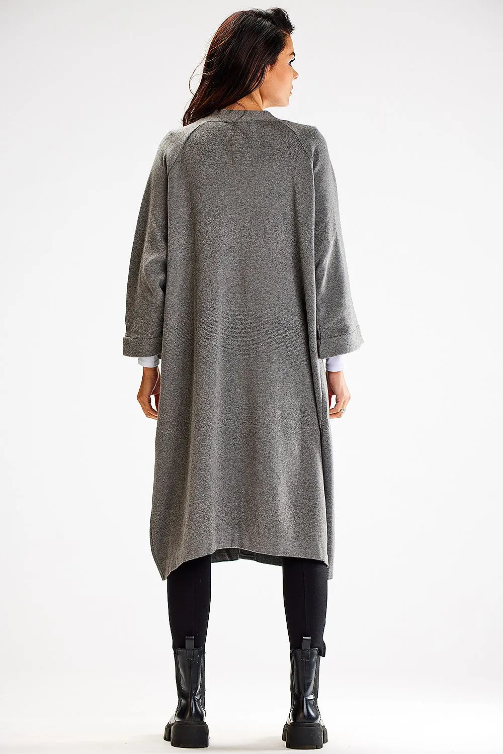Elegant Belted Wide-Sleeve Cardigan