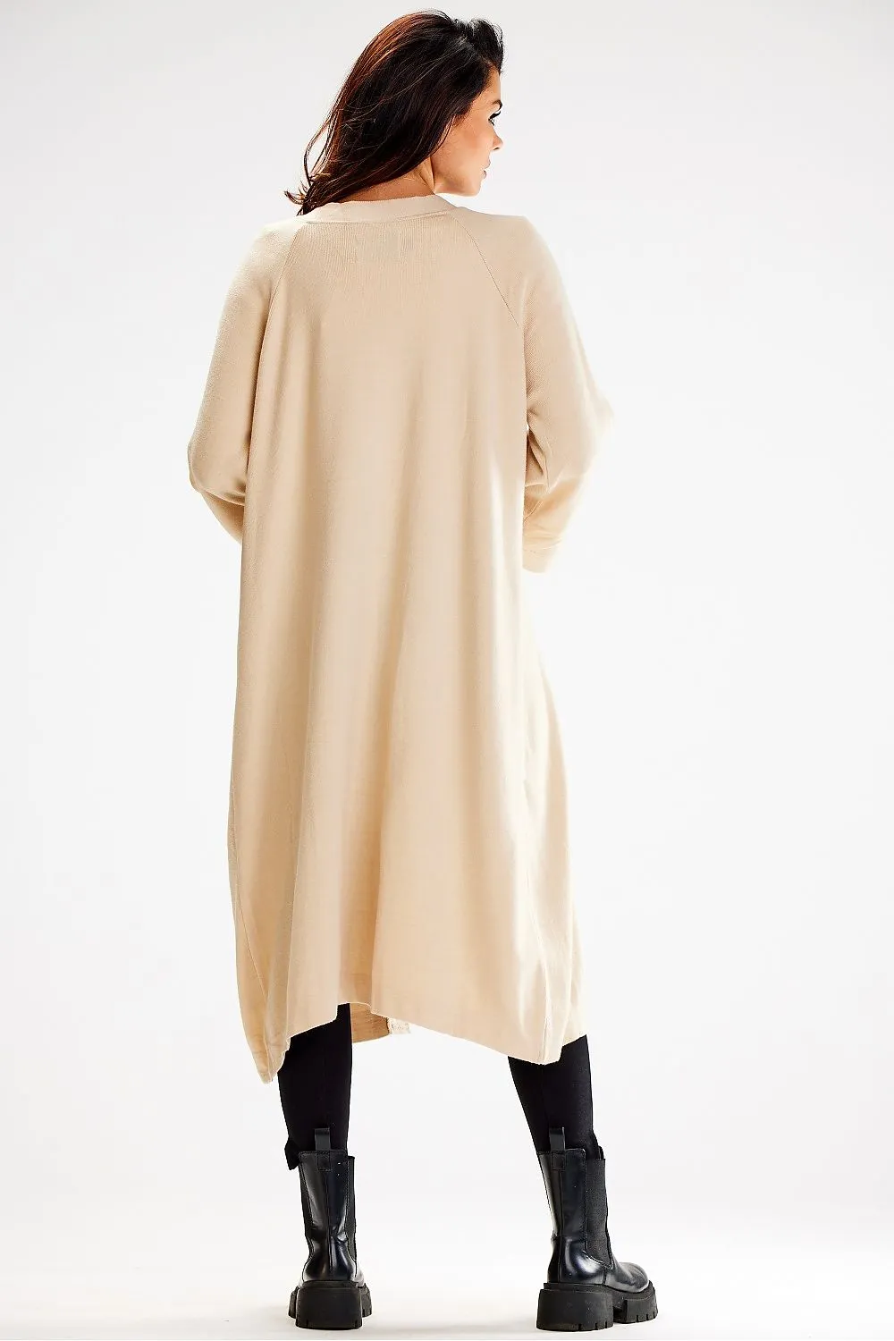 Elegant Belted Wide-Sleeve Cardigan
