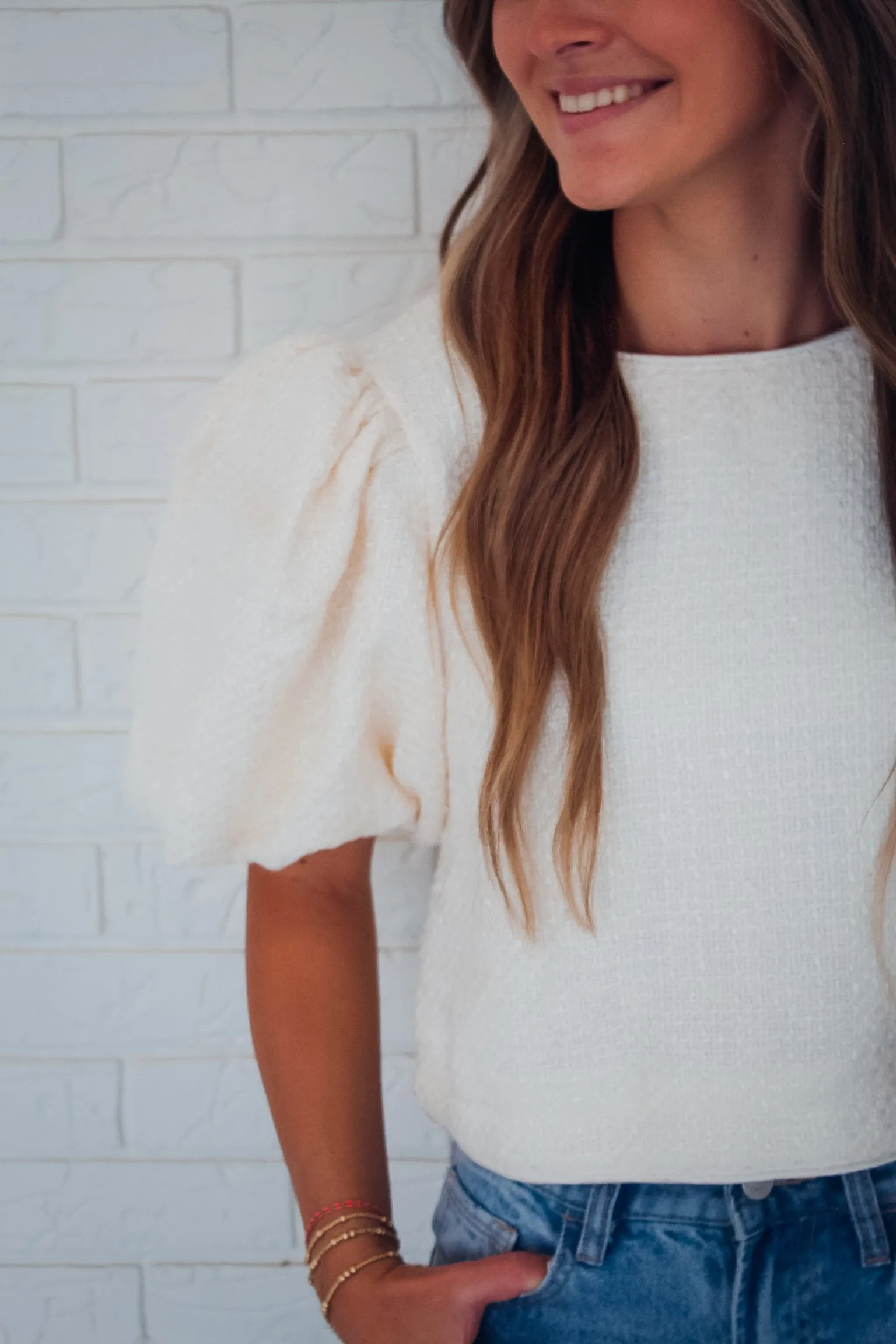 Elegant Cream Cropped Top