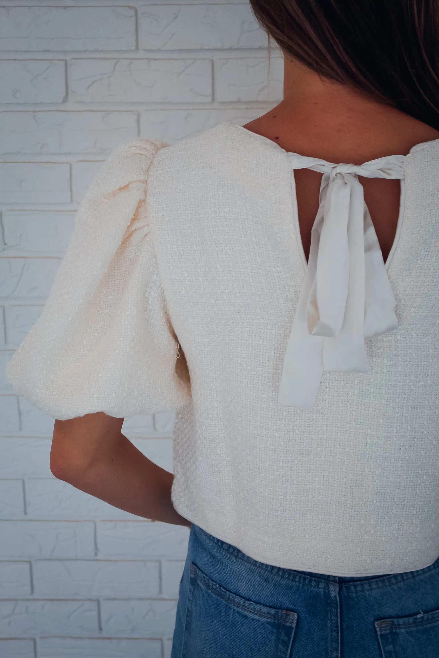 Elegant Cream Cropped Top