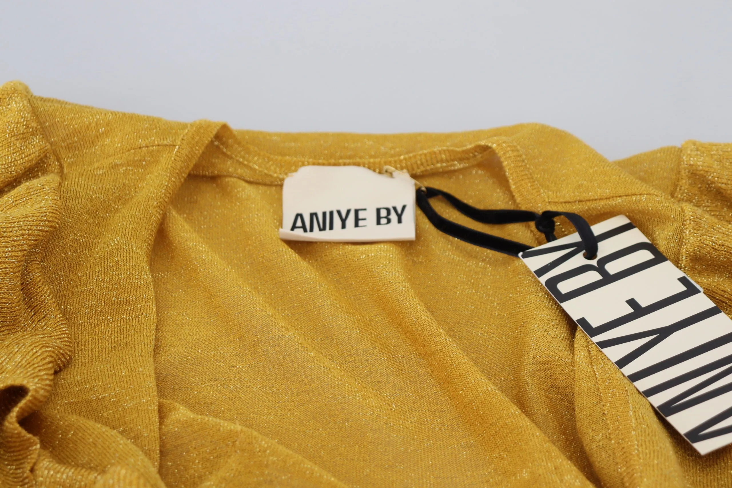 Elegant Gold Cardigan Sweater