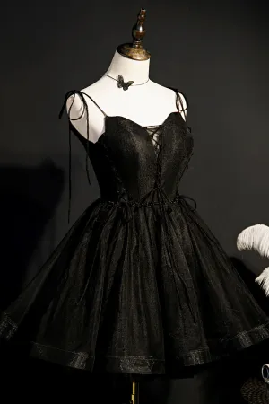 Elegant Spaghetti Straps Tulle Short Homecoming Dresses