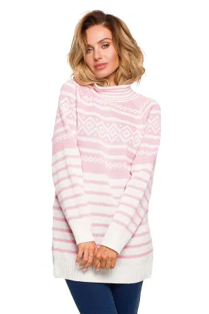 Elegant Striped Half-Zip Sweater