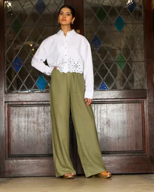 Embroidered Long Sleeve Cotton Shirt