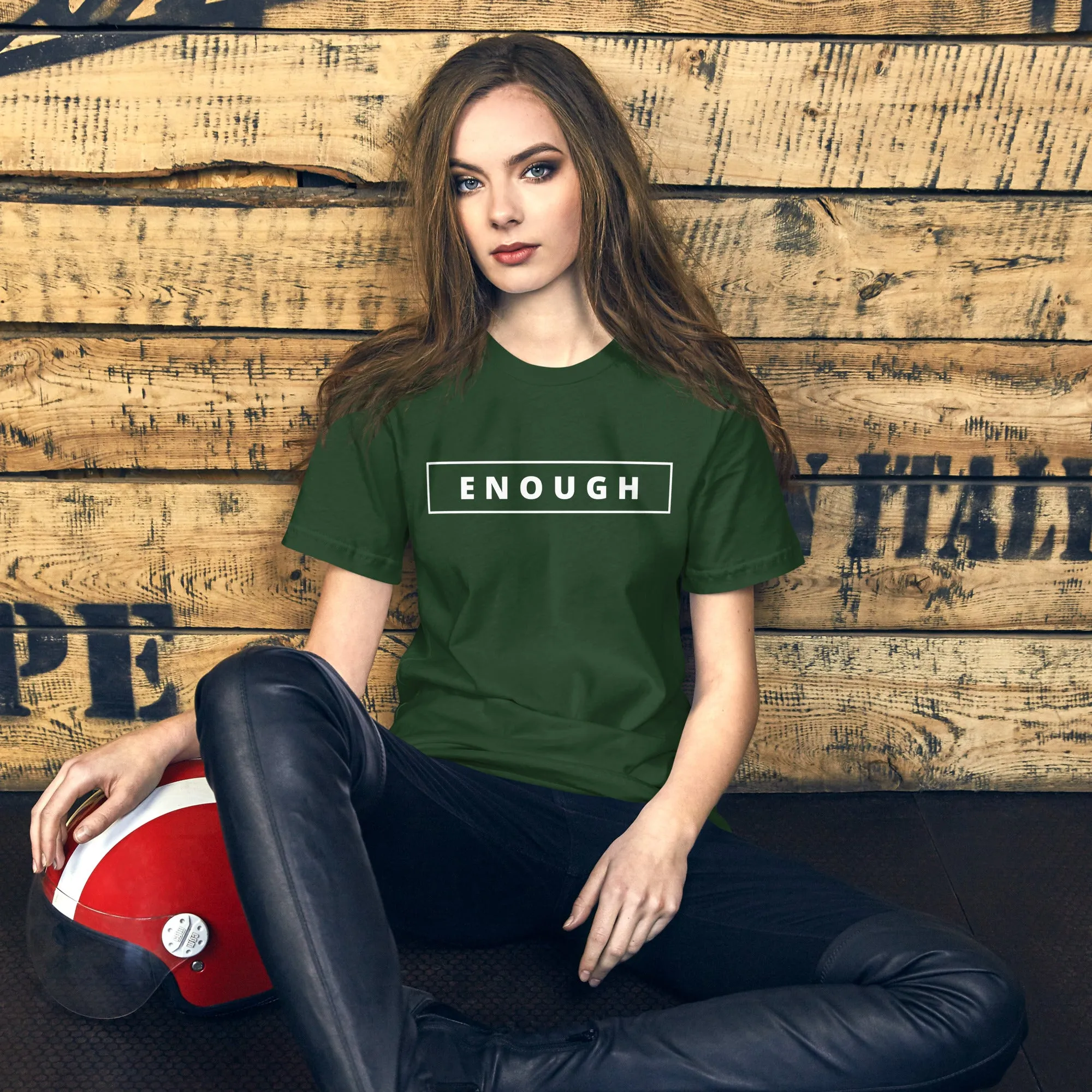 ENOUGH Affirmation Custom Graphic Positive Message T-Shirt for Women