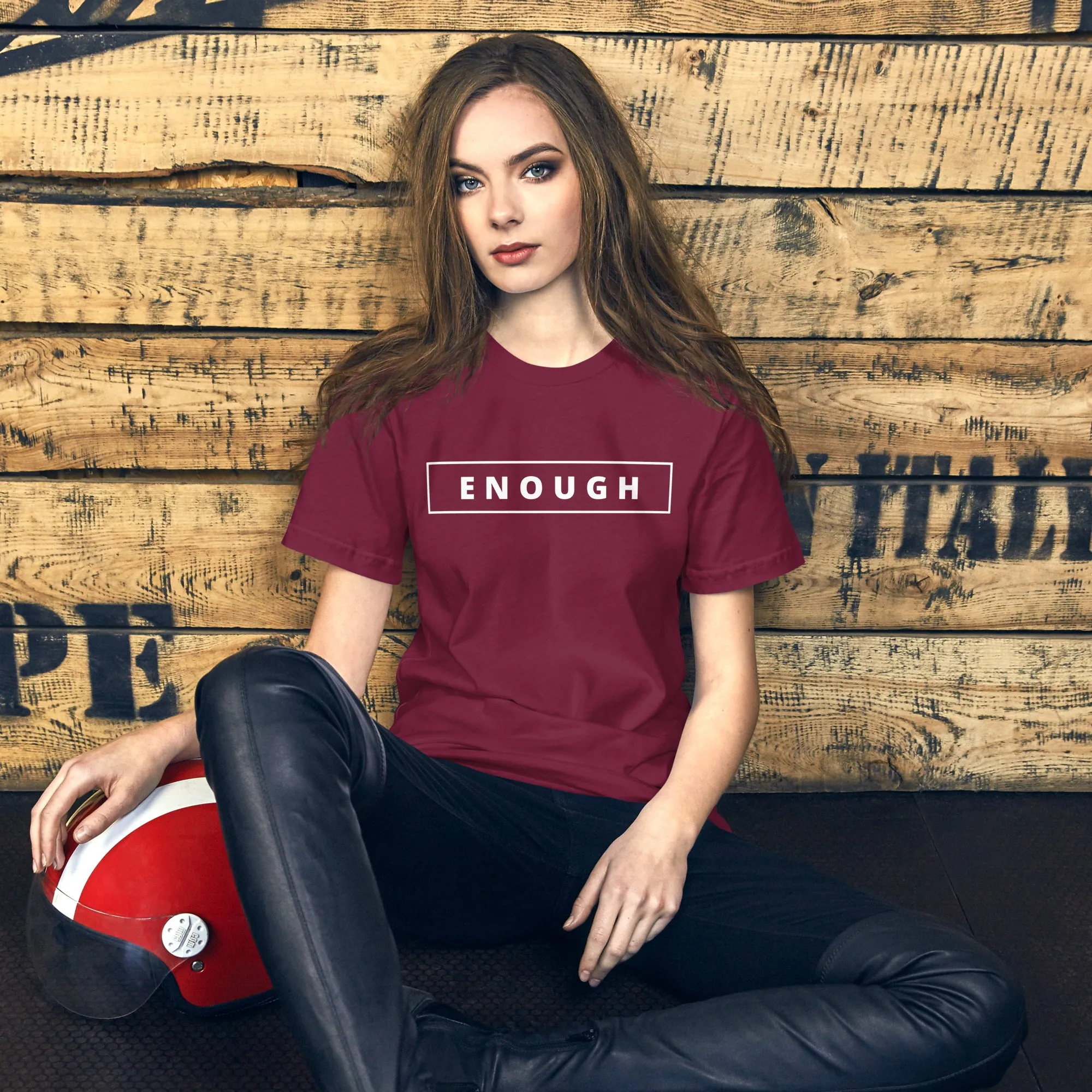 ENOUGH Affirmation Custom Graphic Positive Message T-Shirt for Women