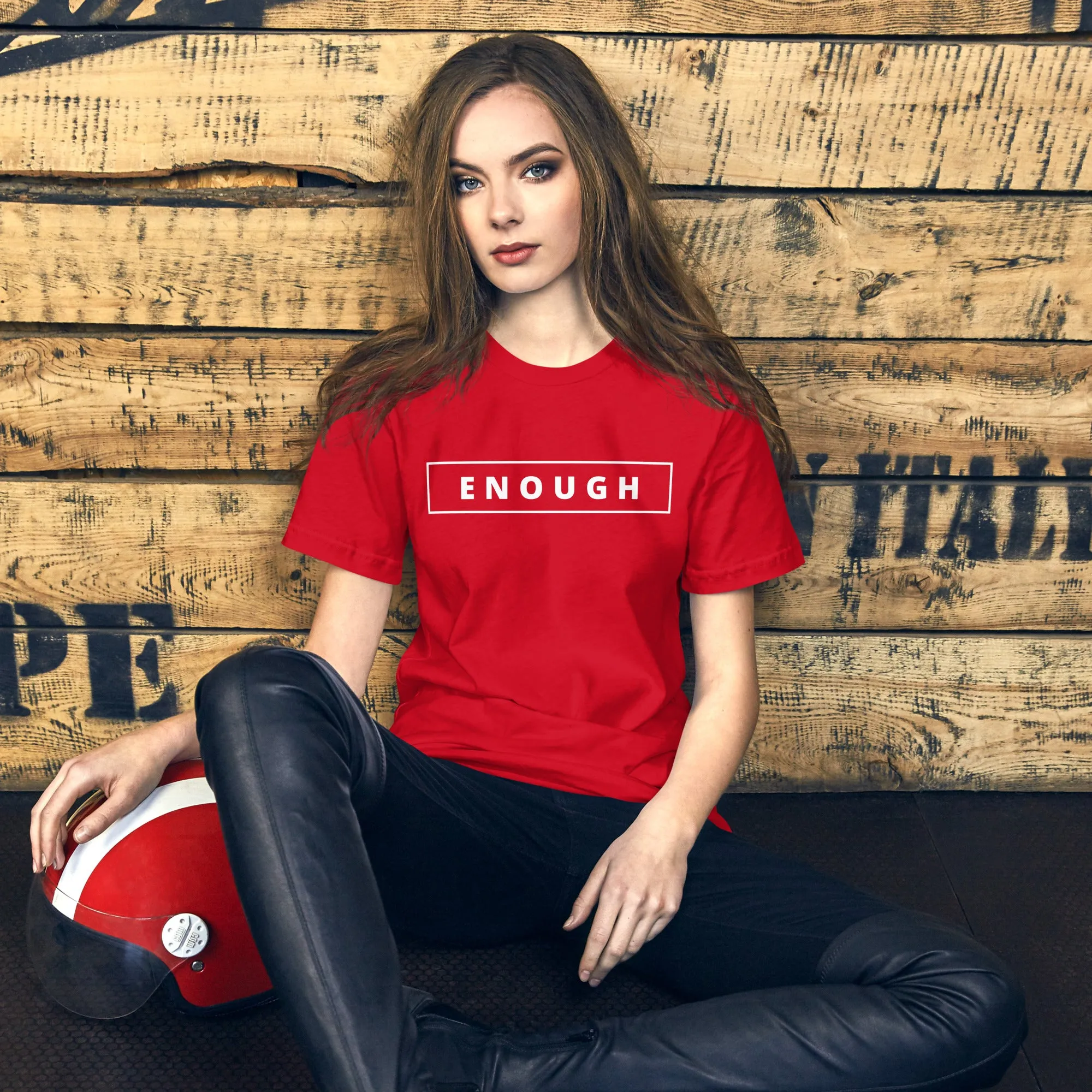 ENOUGH Affirmation Custom Graphic Positive Message T-Shirt for Women