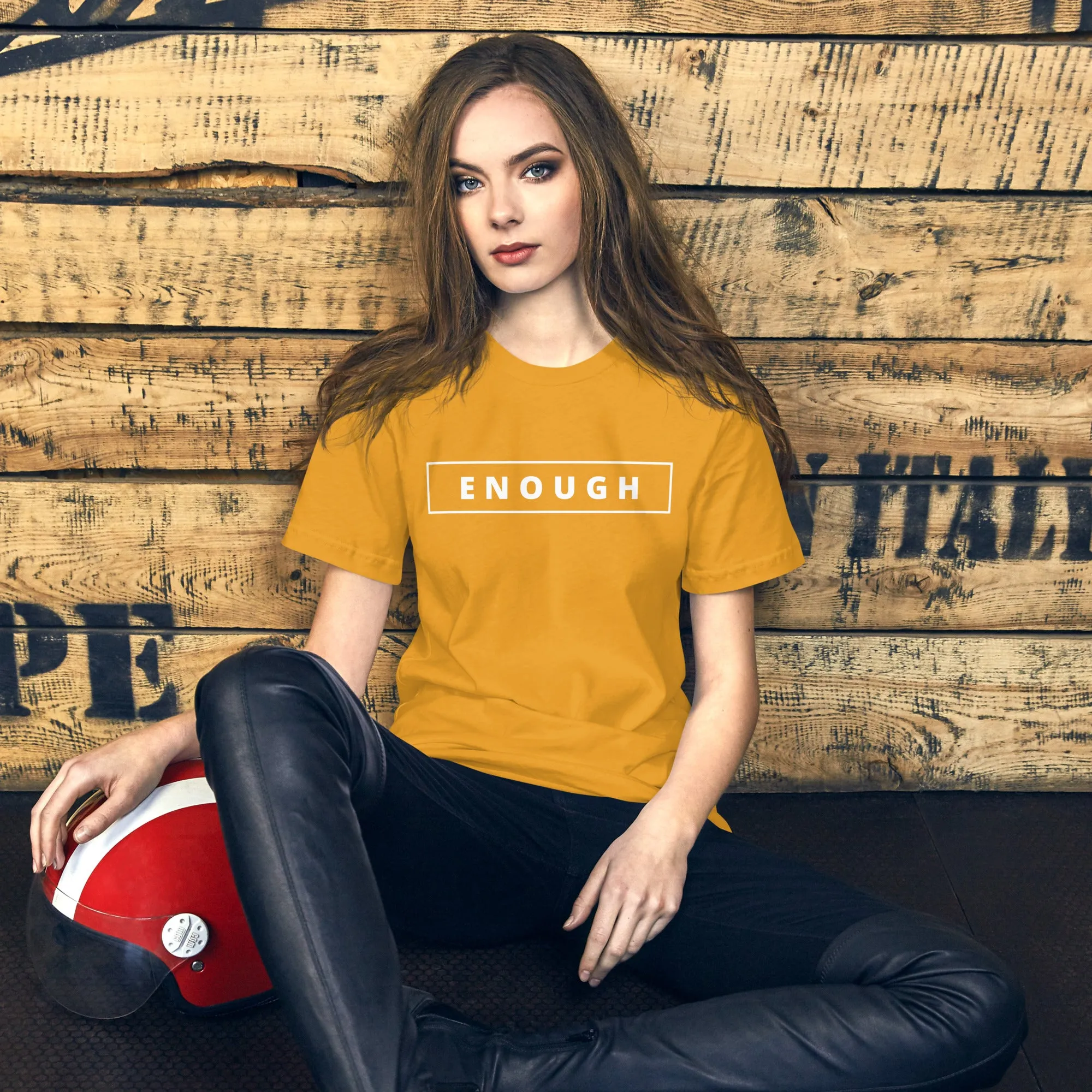 ENOUGH Affirmation Custom Graphic Positive Message T-Shirt for Women