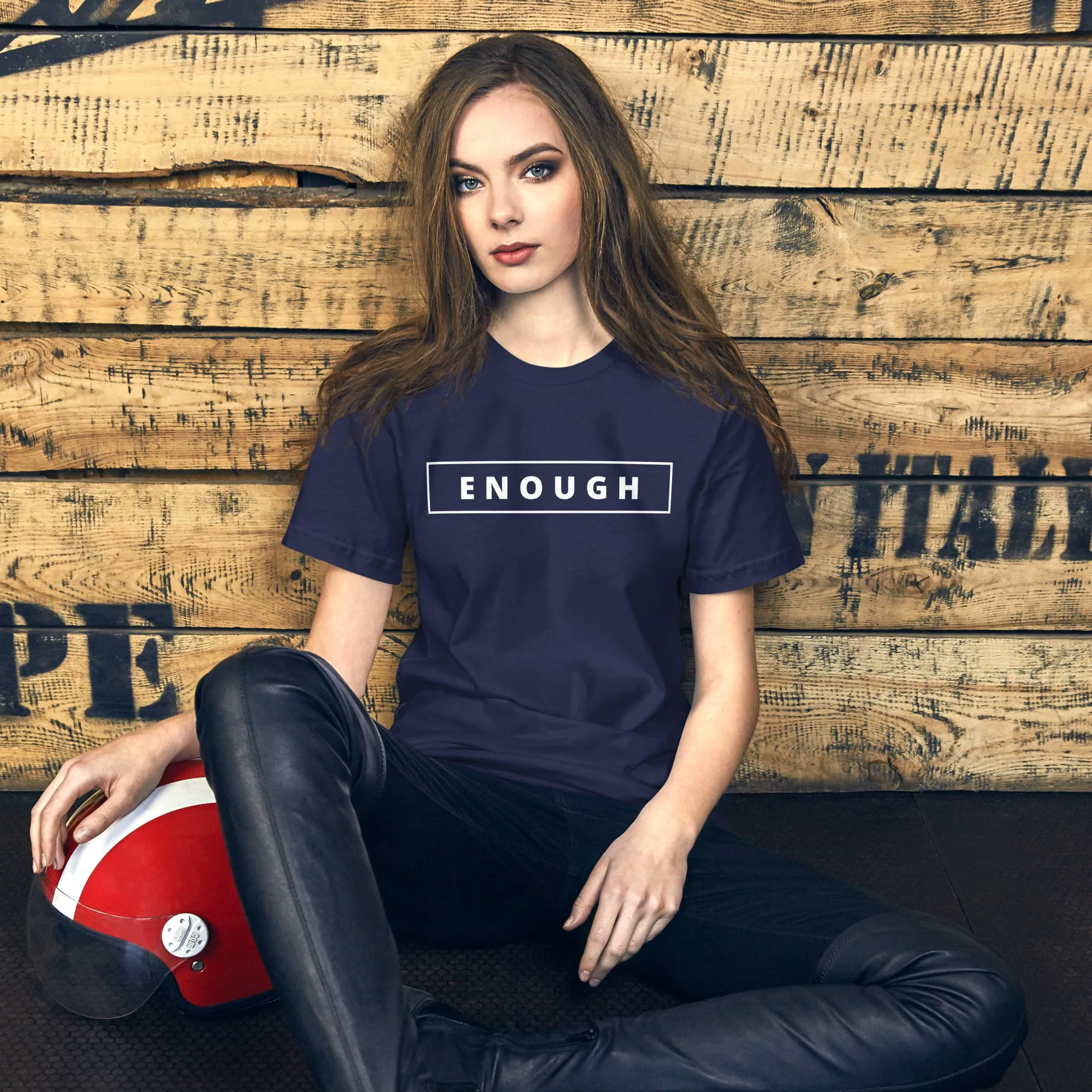 ENOUGH Affirmation Custom Graphic Positive Message T-Shirt for Women