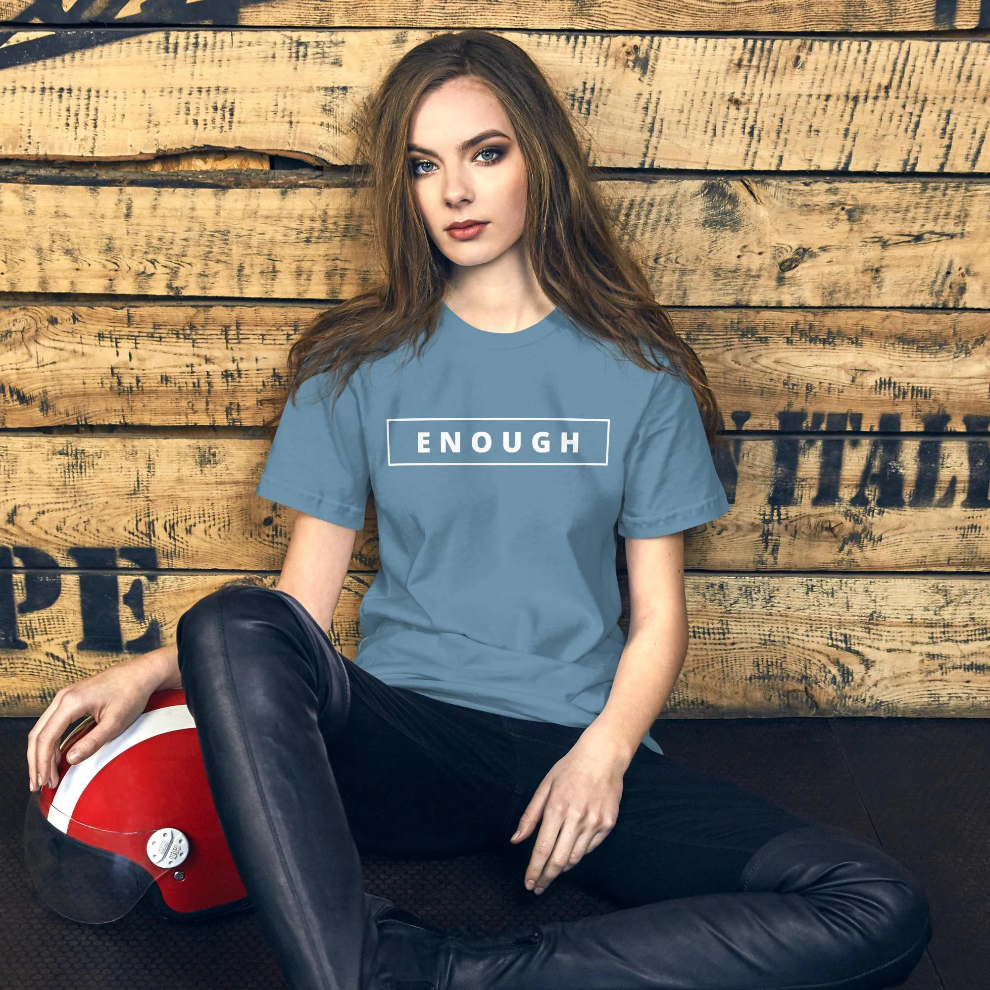 ENOUGH Affirmation Custom Graphic Positive Message T-Shirt for Women