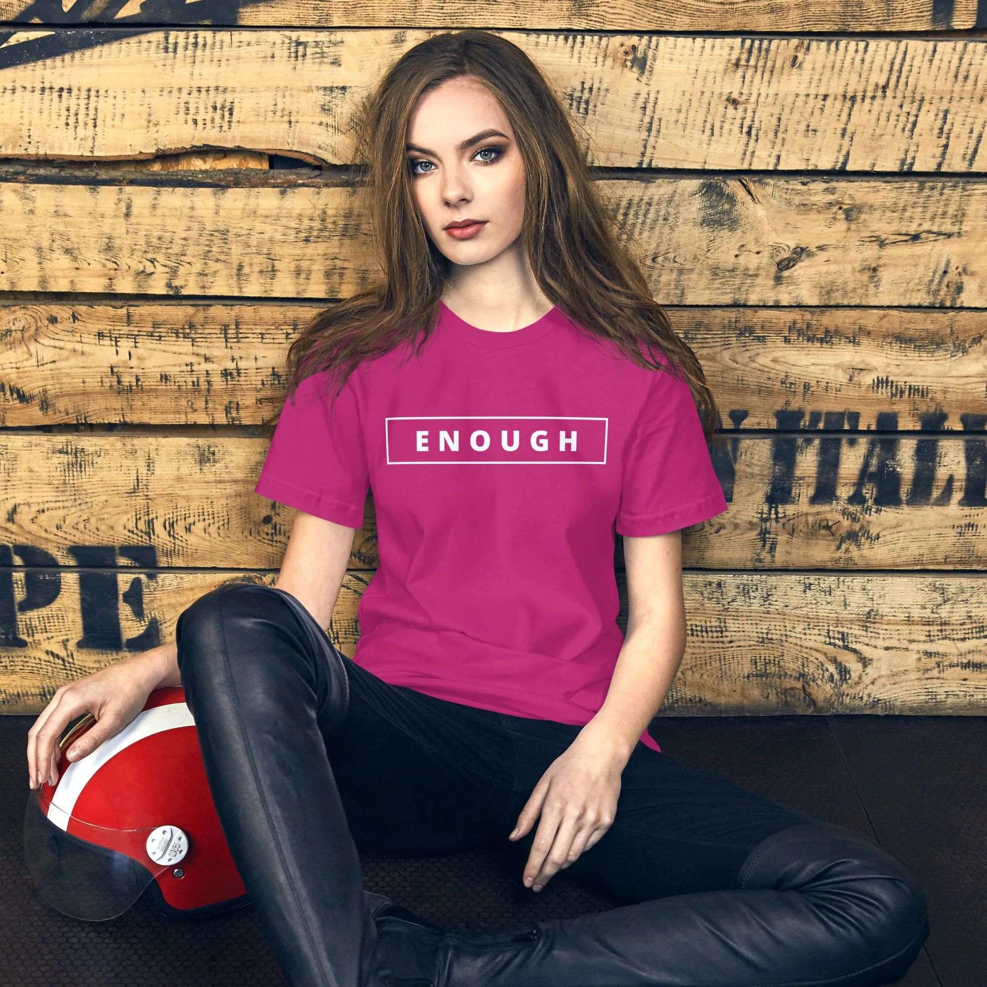 ENOUGH Affirmation Custom Graphic Positive Message T-Shirt for Women