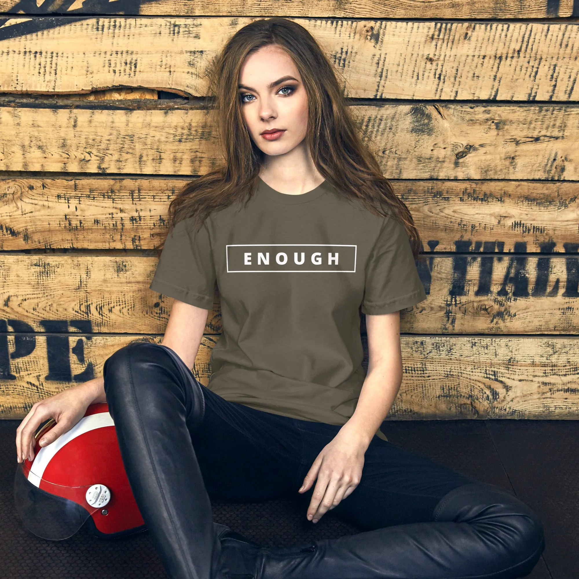 ENOUGH Affirmation Custom Graphic Positive Message T-Shirt for Women