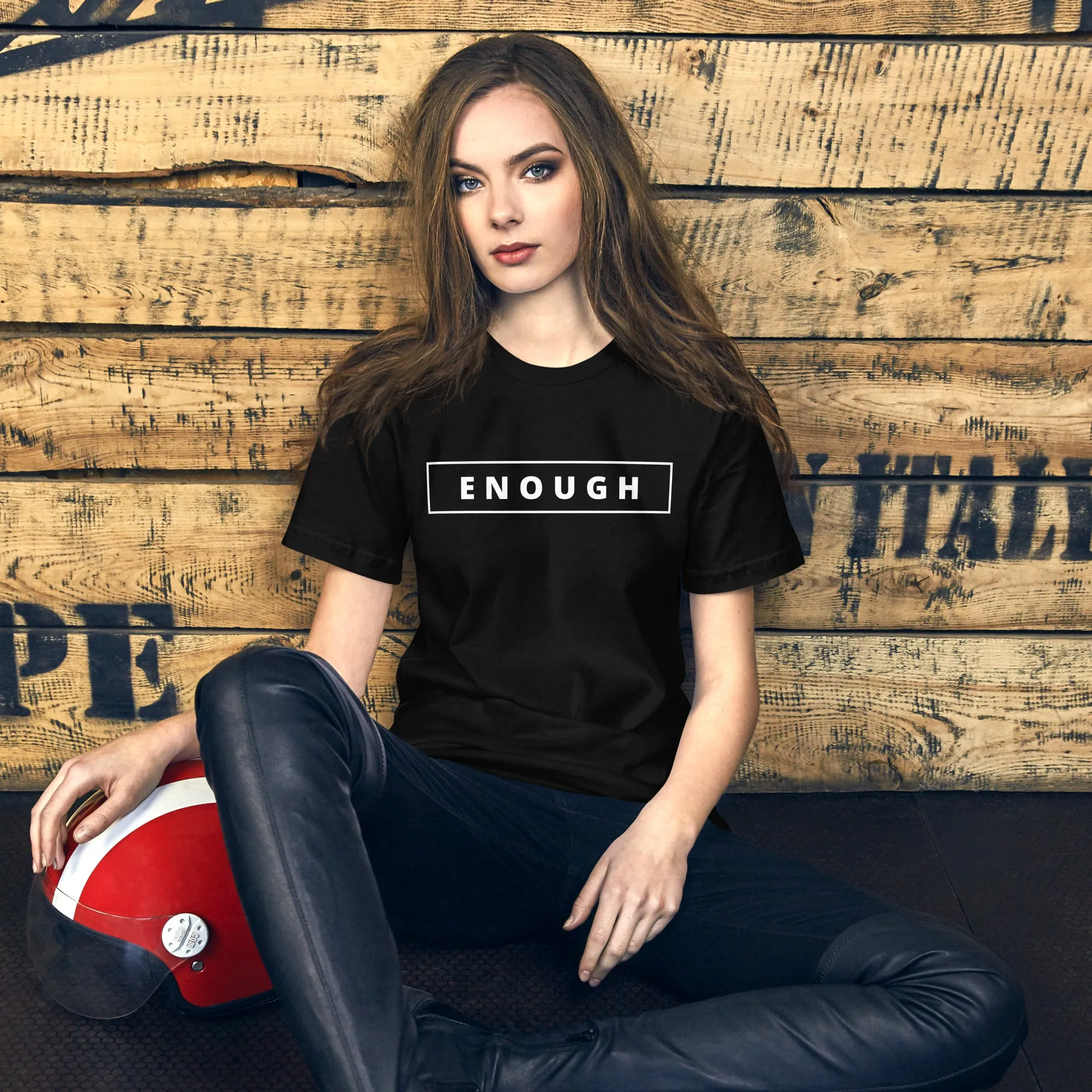 ENOUGH Affirmation Custom Graphic Positive Message T-Shirt for Women
