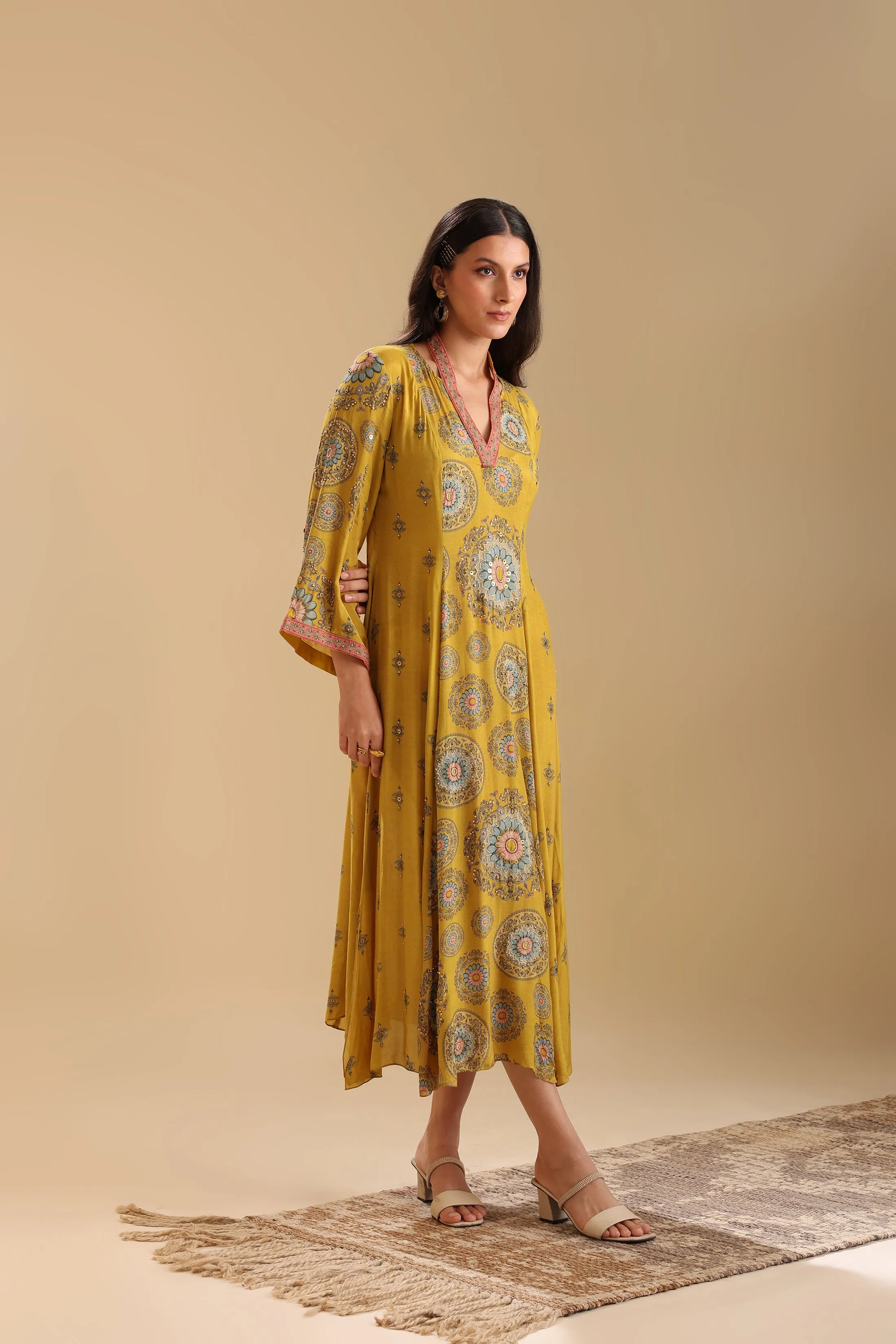Eraya Embellished V-neck dress