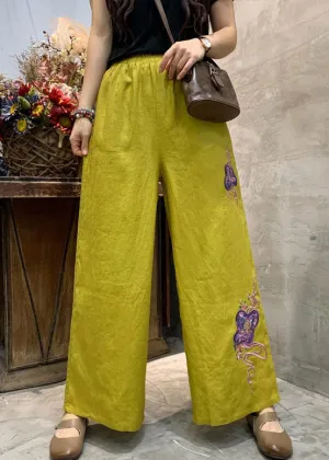 Ermintrude - Vintage Embroidered Wide Trousers