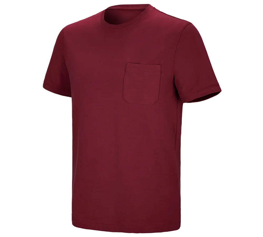 e.s. kratka majica cotton stretch z žepom