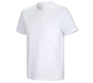 e.s. kratka majica cotton stretch z V-izrezom