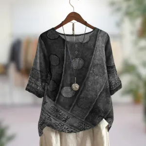 Eternal Echo - Monochrome Patchwork Top