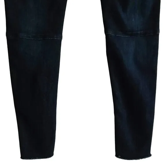 ETIENNE MARCEL Indigo Skinny Raw Hem Crop Jeans Zipper Pockets EM1043 Women's 27