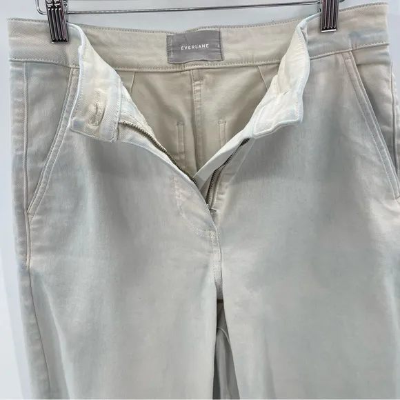 Everlane Wide Leg High Waisted Cropped Casual Quality Denim Jeans Size 8 Boho