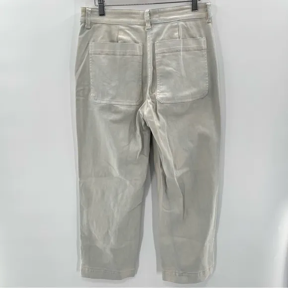 Everlane Wide Leg High Waisted Cropped Casual Quality Denim Jeans Size 8 Boho