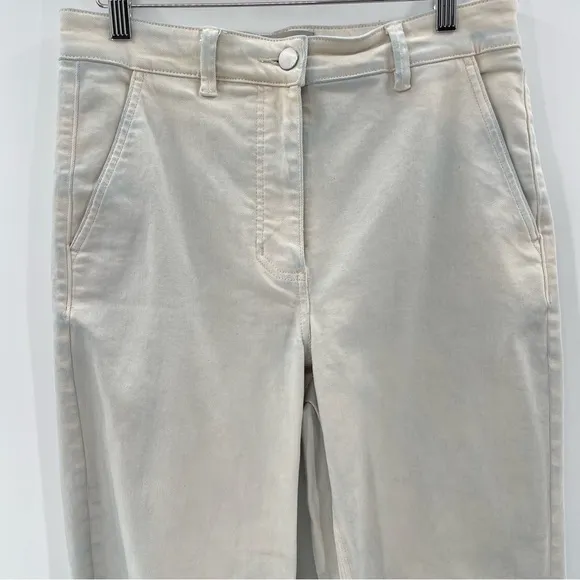 Everlane Wide Leg High Waisted Cropped Casual Quality Denim Jeans Size 8 Boho