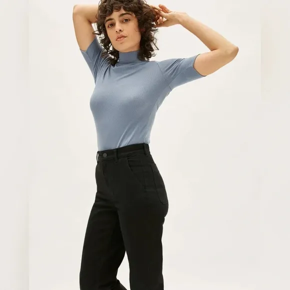 Everlane Women’s The Straight-Leg Crop Jeans in Black Size 8