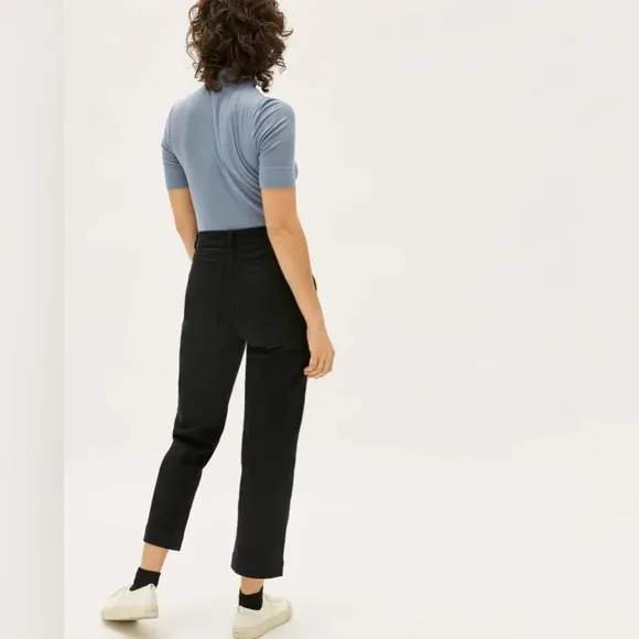 Everlane Women’s The Straight-Leg Crop Jeans in Black Size 8