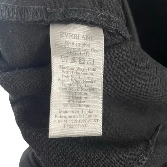 Everlane Women’s The Straight-Leg Crop Jeans in Black Size 8