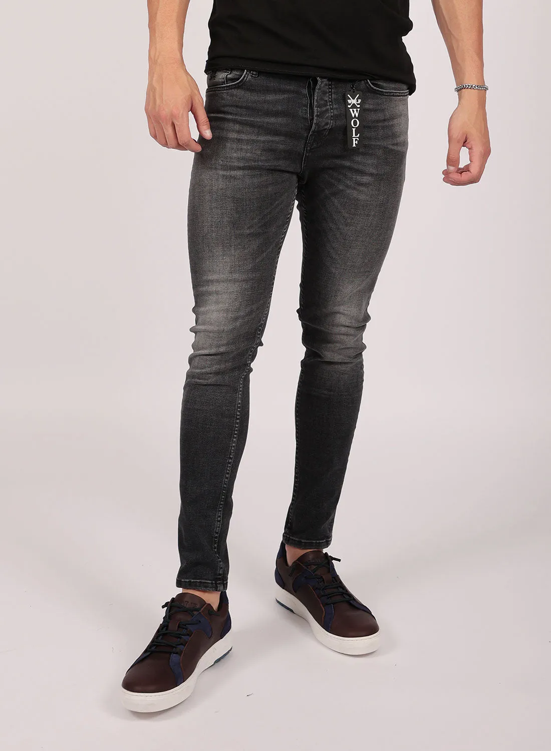 Exclusive Skinny Jeans in Dark Grey