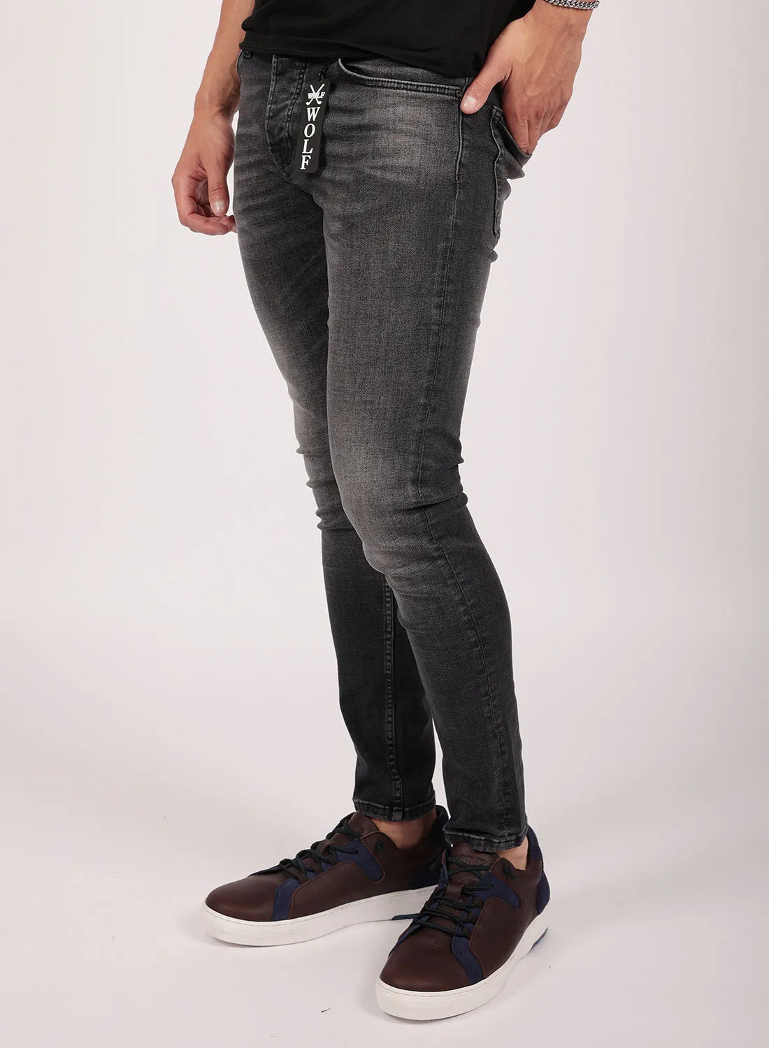 Exclusive Skinny Jeans in Dark Grey