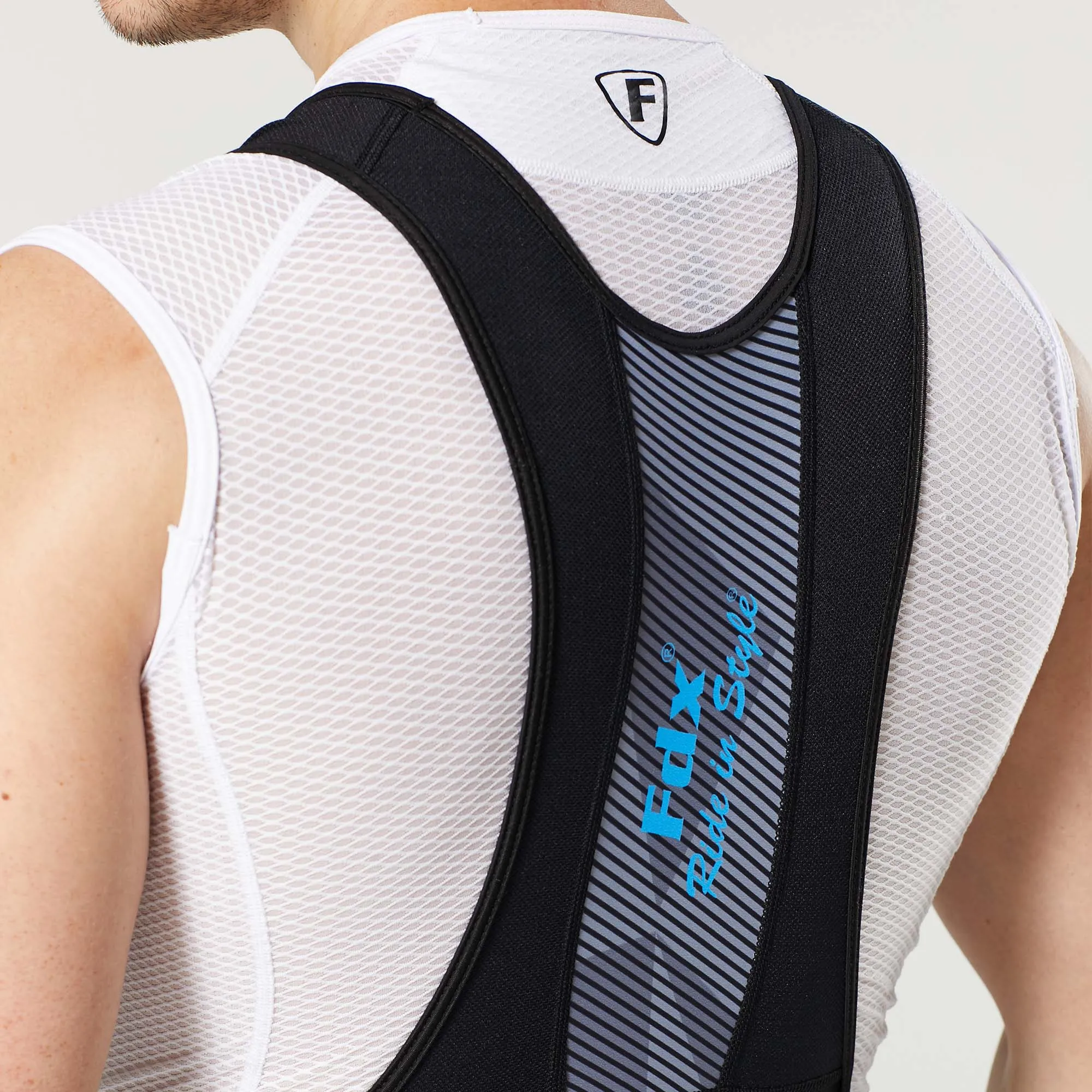 Fdx Men's & Boy's Set Splinter Blue Short Sleeve Summer Cycling Jersey & Bib Shorts