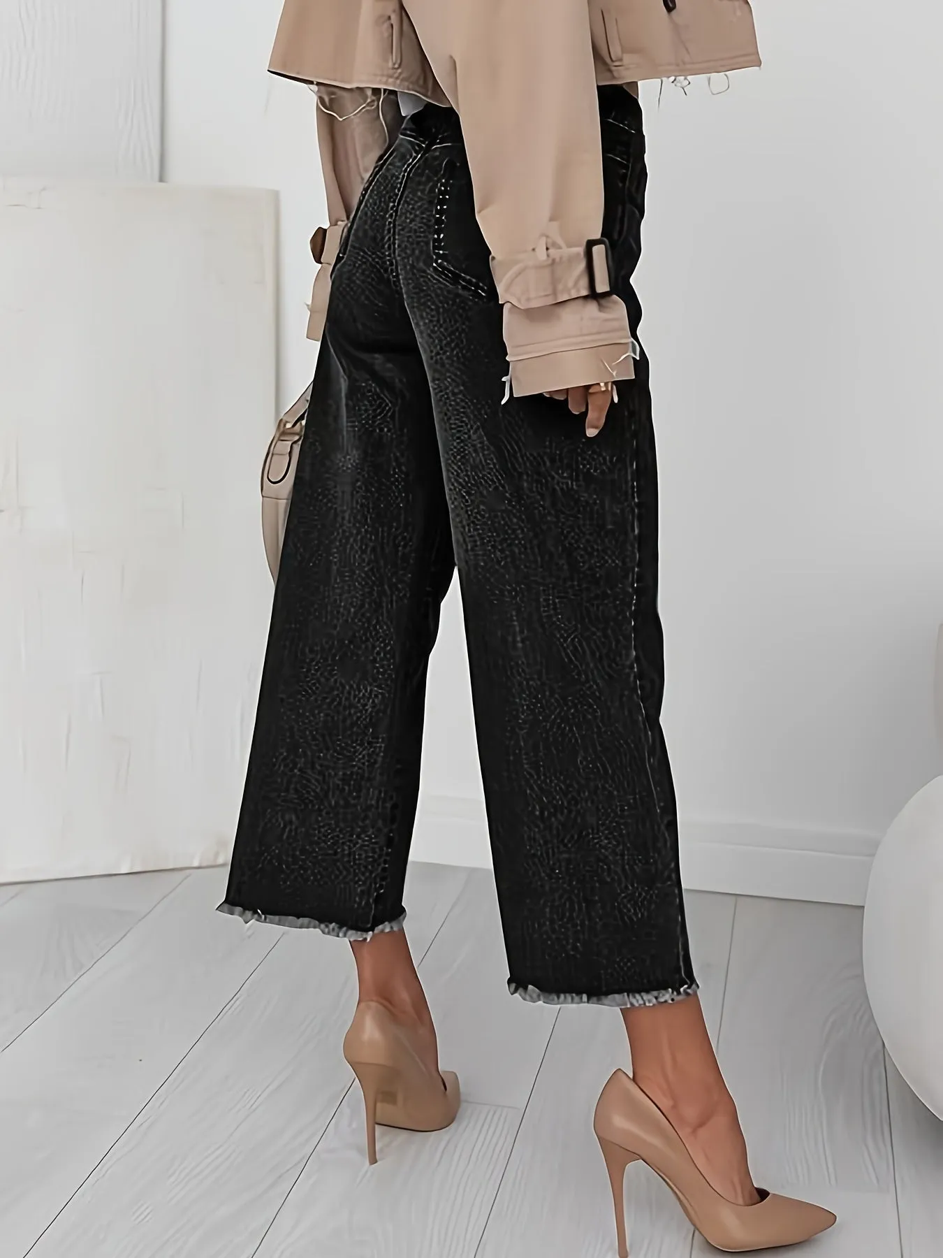 Fleur - Elegante Cropped Spijkerbroeken met Rechte Pijpen