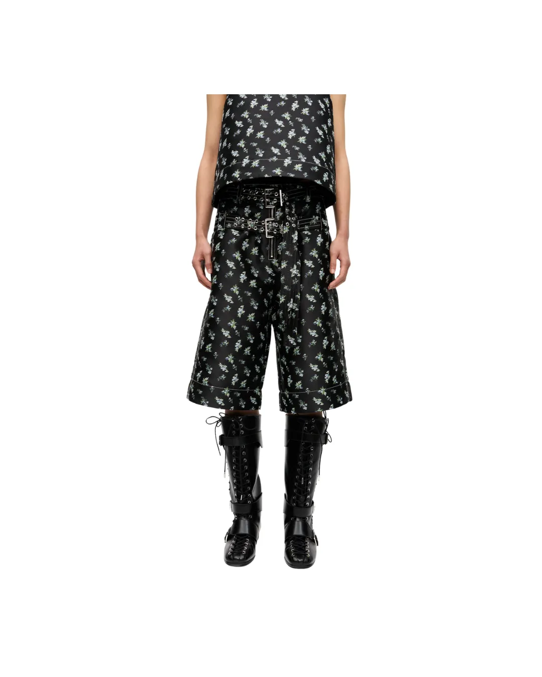 Floral Jacquard Shorts