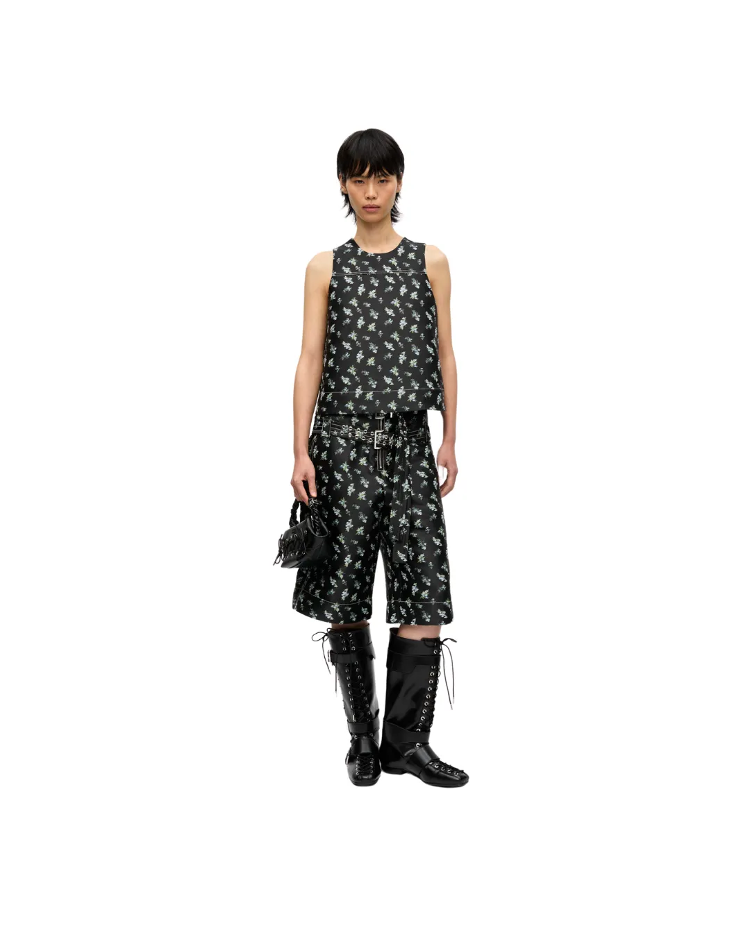 Floral Jacquard Shorts