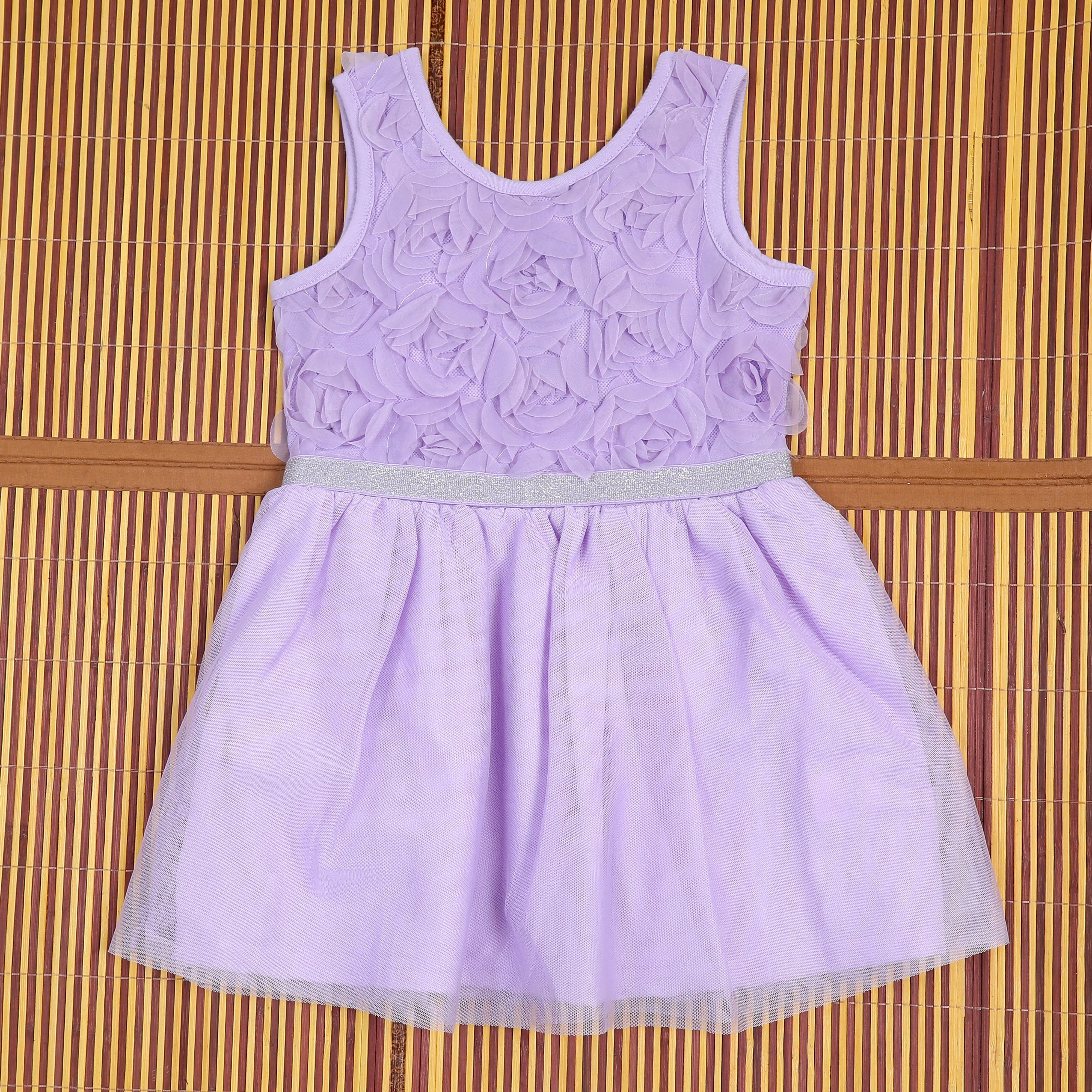 Floral Periwinkle Girls Dress