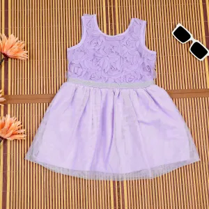 Floral Periwinkle Girls Dress