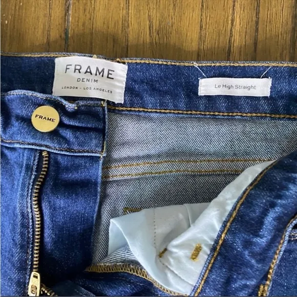 FRAME denim Le High Straight cropped jeans
