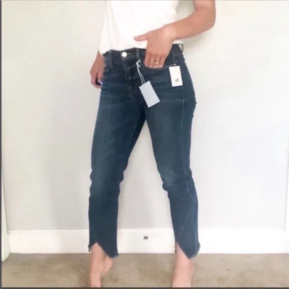 FRAME denim Le High Straight cropped jeans