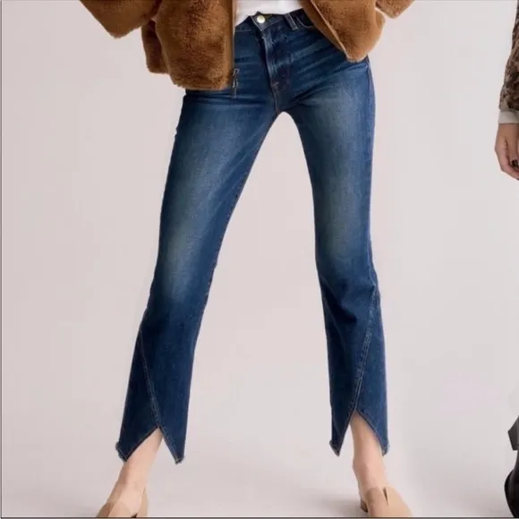 FRAME denim Le High Straight cropped jeans